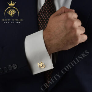 image 421 Custom Groomsmen Gifts, Groomsmen Proposal, Gold Plated Initial Cufflinks, Wedding Gift, Cufflinks for Groom, Father, Best Man Proposal
