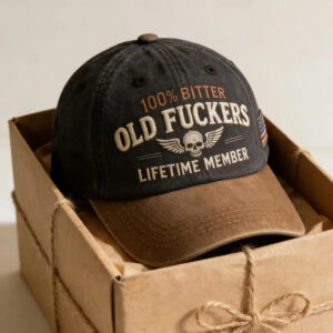 image 424 Old Fuckers Club Distressed Baseball Cap – Embroidered 100% Bitter Lifetime Member Vintage Hat