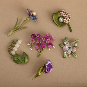 image 426 Birthday flower brooch, lily of the valley brooch, vintage brooch, wedding brooch, birthday gift for him, Christmas gift, New Year gift