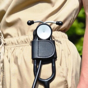 image 427 Custom Engraved Leather Stethoscope Holster: BATCLIP, Handmade in Maine